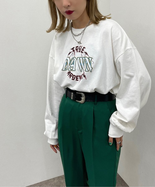 apres jour mignon（アプレジュールミニョン）の「アソートヴィンテージロンＴ【ZOZOTOWN限定アイテム】（Tシャツ/カットソー・レディース・その他/ホワイト系その他2/ブラック/ホワイト系その他3/ナチュラル/ブラック系その他2/ホワイト系その他/オフホワイト/ブラック系その他・X-LARGE/フリー）」の5枚目の写真