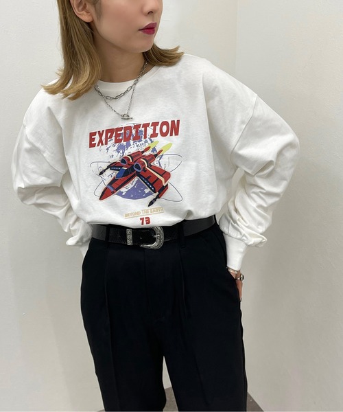 apres jour mignon（アプレジュールミニョン）の「アソートヴィンテージロンＴ【ZOZOTOWN限定アイテム】（Tシャツ/カットソー・レディース・その他/ホワイト系その他2/ブラック/ホワイト系その他3/ナチュラル/ブラック系その他2/ホワイト系その他/オフホワイト/ブラック系その他・X-LARGE/フリー）」の10枚目の写真