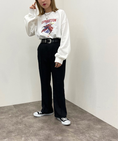 apres jour mignon（アプレジュールミニョン）の「アソートヴィンテージロンＴ【ZOZOTOWN限定アイテム】（Tシャツ/カットソー・レディース・その他/ホワイト系その他2/ブラック/ホワイト系その他3/ナチュラル/ブラック系その他2/ホワイト系その他/オフホワイト/ブラック系その他・X-LARGE/フリー）」の14枚目の写真