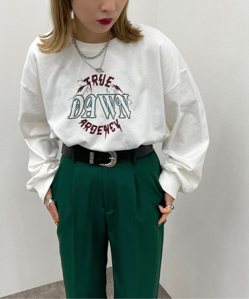 apres jour mignon（アプレジュールミニョン）の「アソートヴィンテージロンＴ【ZOZOTOWN限定アイテム】（Tシャツ/カットソー・レディース・その他/ホワイト系その他2/ブラック/ホワイト系その他3/ナチュラル/ブラック系その他2/ホワイト系その他/オフホワイト/ブラック系その他・X-LARGE/フリー）」の17枚目の写真