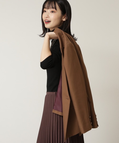 NATURAL BEAUTY BASIC（ナチュラルビューティーベーシック）の「ダブルブレストジャケット（テーラードジャケット・レディース・ブラウン/ネイビー・SMALL/MEDIUM）」の18枚目の写真