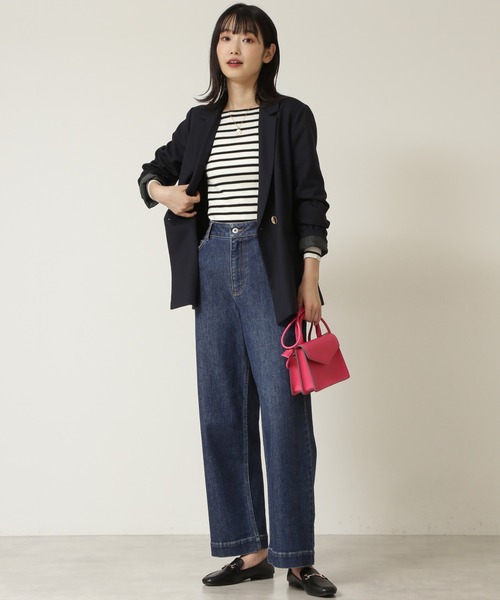 NATURAL BEAUTY BASIC（ナチュラルビューティーベーシック）の「ダブルブレストジャケット（テーラードジャケット・レディース・ブラウン/ネイビー・SMALL/MEDIUM）」の16枚目の写真