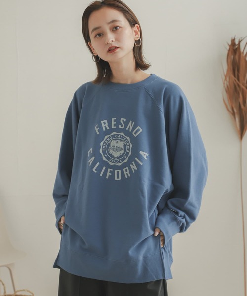 SENSE OF PLACE by URBAN RESEARCH(センスオブプレイスバイアーバンリサーチ)の「『別注』Champion×SENSE OF PLACE カレッジスウェット(スウェット・レディース・ライトグレー/ライトブルー/ベージュ・ONE)」の7枚目の写真
