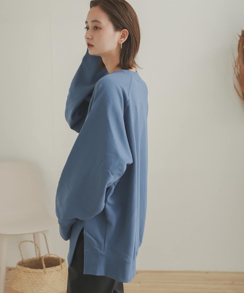 SENSE OF PLACE by URBAN RESEARCH(センスオブプレイスバイアーバンリサーチ)の「『別注』Champion×SENSE OF PLACE カレッジスウェット(スウェット・レディース・ライトグレー/ライトブルー/ベージュ・ONE)」の19枚目の写真