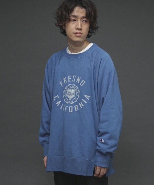 SENSE OF PLACE by URBAN RESEARCH(センスオブプレイスバイアーバンリサーチ)の「『別注』Champion×SENSE OF PLACE カレッジスウェット(スウェット・レディース・ライトグレー/ライトブルー/ベージュ・ONE)」の16枚目の写真