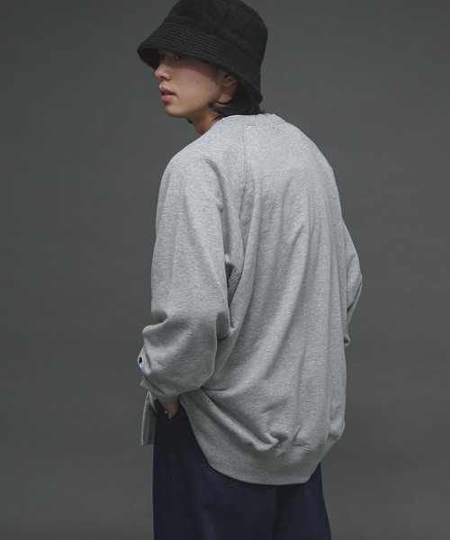 SENSE OF PLACE by URBAN RESEARCH(センスオブプレイスバイアーバンリサーチ)の「『別注』Champion×SENSE OF PLACE カレッジスウェット(スウェット・レディース・ライトグレー/ライトブルー/ベージュ・ONE)」の13枚目の写真