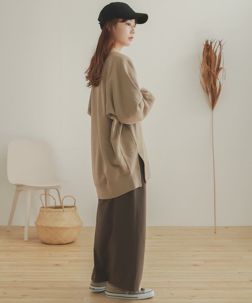 SENSE OF PLACE by URBAN RESEARCH(センスオブプレイスバイアーバンリサーチ)の「『別注』Champion×SENSE OF PLACE カレッジスウェット(スウェット・レディース・ライトグレー/ライトブルー/ベージュ・ONE)」の22枚目の写真