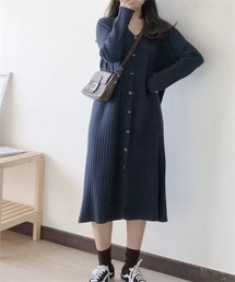 フロントボタン に該当するワンピース ウール ニット ファッション通販 Zozotown