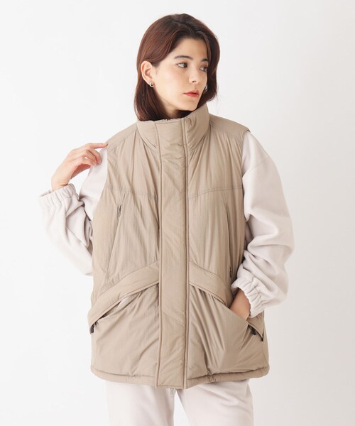 ワイルドシングス WILDTHINGS OPAQUE.CLIP 別注 MONSTER VEST モンスターベスト 中綿 L ベージュ /MI ■OS レディース OPAQUE.CLIP（オペークドットクリップ）の「◇【別注】STD
