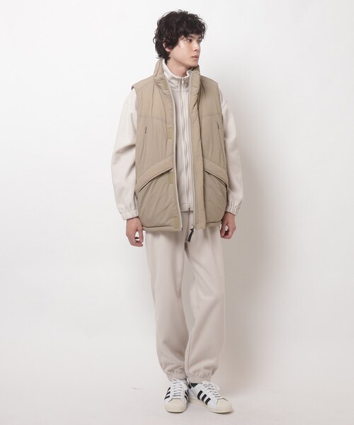ワイルドシングス WILDTHINGS OPAQUE.CLIP 別注 MONSTER VEST モンスターベスト 中綿 L ベージュ /MI ■OS レディース OPAQUE.CLIP（オペークドットクリップ）の「◇【別注】STD