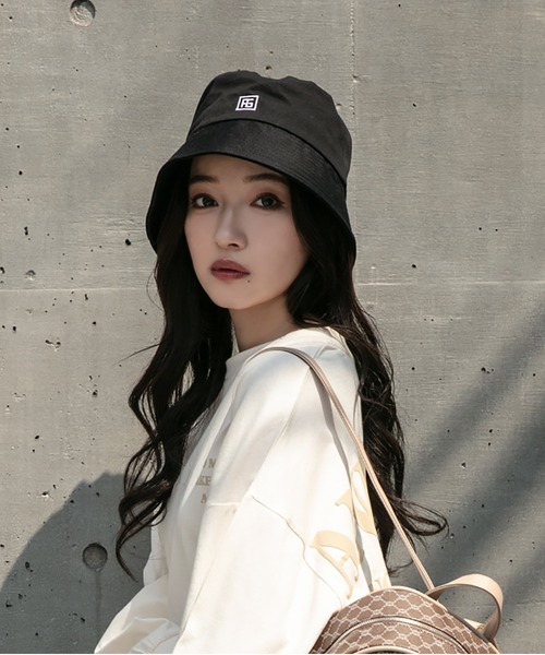 ANDGEEBEE(アンジービー)の「【UNISEX】AGツイルバケットハット(ハット・レディース・ブラック/グレー/アイボリー・MEDIUM)」の2枚目の写真
