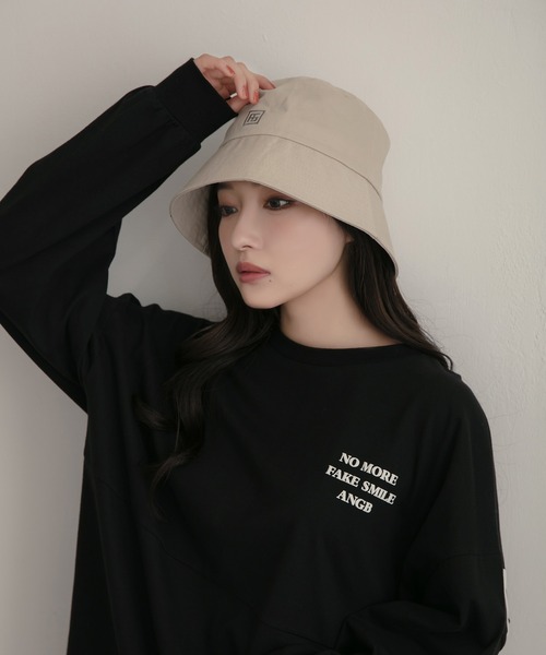 ANDGEEBEE(アンジービー)の「【UNISEX】AGツイルバケットハット(ハット・レディース・ブラック/グレー/アイボリー・MEDIUM)」の9枚目の写真
