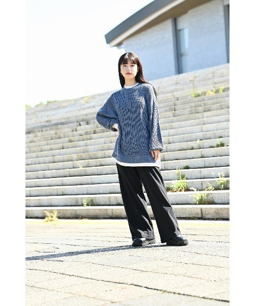 NAVY（ネイビー）の「NAVY ネイビー 両面起毛スムース ワイドイージーパンツ（その他パンツ・レディース・ブラック/ベージュ/パープル/カーキ・M/L）」の10枚目の写真