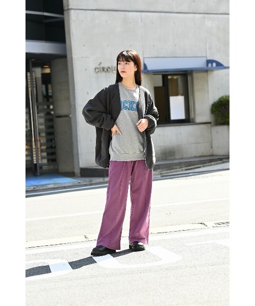 NAVY（ネイビー）の「NAVY ネイビー 両面起毛スムース ワイドイージーパンツ（その他パンツ・レディース・ブラック/ベージュ/パープル/カーキ・M/L）」の17枚目の写真