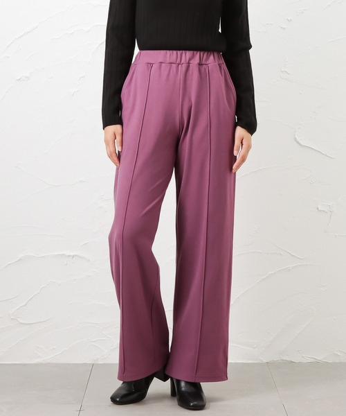 NAVY（ネイビー）の「NAVY ネイビー 両面起毛スムース ワイドイージーパンツ（その他パンツ・レディース・ブラック/ベージュ/パープル/カーキ・M/L）」の7枚目の写真