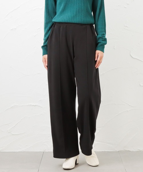 NAVY（ネイビー）の「NAVY ネイビー 両面起毛スムース ワイドイージーパンツ（その他パンツ・レディース・ブラック/ベージュ/パープル/カーキ・M/L）」の9枚目の写真