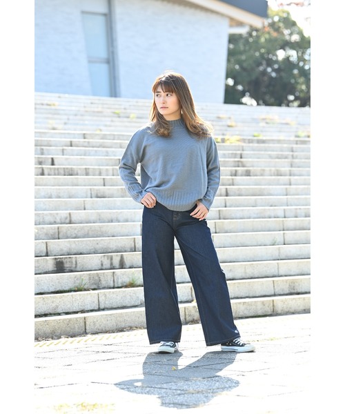 NAVY（ネイビー）の「NAVY ネイビー 両面起毛スムース ワイドイージーパンツ（その他パンツ・レディース・ブラック/ベージュ/パープル/カーキ・M/L）」の20枚目の写真