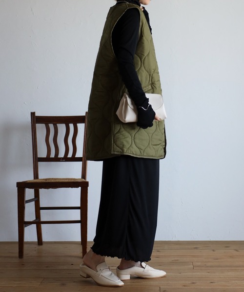 r.（アールドット）の「リップストップ ライナーキルトベスト（その他アウター・レディース・キナリ/ブラック/ブラウン/ベージュ/カーキ/カーキ系・FREE）」の21枚目の写真