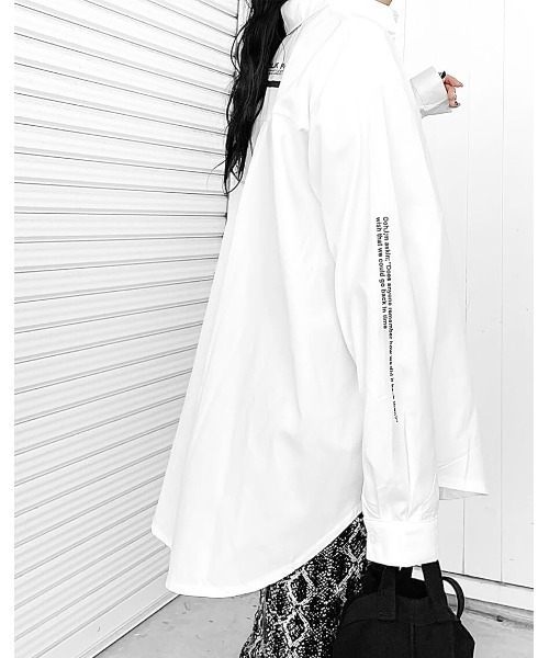 LVEU.(ラブユ.)の「Message print shirt / メッセージプリントシャツ(Ai select)(シャツ/ブラウス・レディース・ホワイト・FREE)」の7枚目の写真