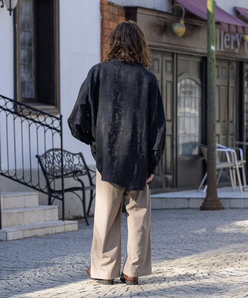 CASPER JOHN（キャスパージョン）の「Jacquard huge shirts/ジャガードヒュージシャツ（シャツ/ブラウス・メンズ・ブラック/ネイビー/アイボリー・FREE）」の18枚目の写真