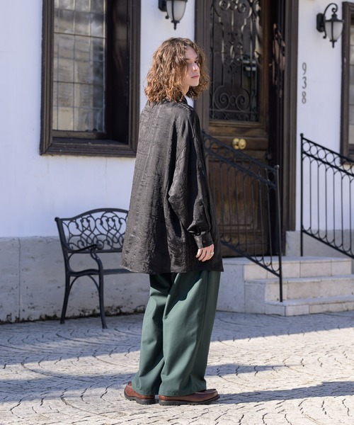 CASPER JOHN（キャスパージョン）の「Jacquard huge shirts/ジャガードヒュージシャツ（シャツ/ブラウス・メンズ・ブラック/ネイビー/アイボリー・FREE）」の11枚目の写真