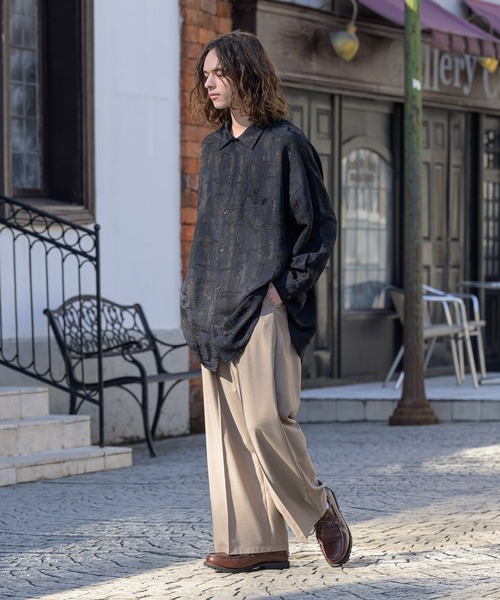 CASPER JOHN（キャスパージョン）の「Jacquard huge shirts/ジャガードヒュージシャツ（シャツ/ブラウス・メンズ・ブラック/ネイビー/アイボリー・FREE）」の17枚目の写真