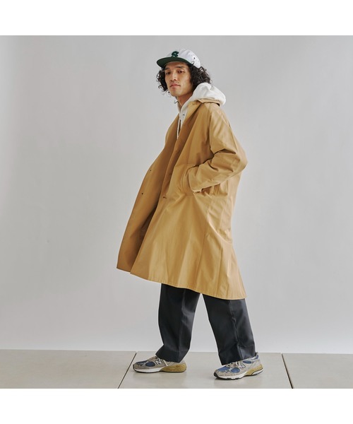 CPCM(シーピーシーエム)の「コットンビッグステンカラーコート(ステンカラーコート・メンズ・ベージュ/ブラック・LARGE/MEDIUM)」の10枚目の写真