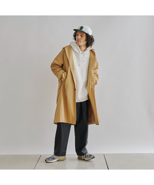 CPCM(シーピーシーエム)の「コットンビッグステンカラーコート(ステンカラーコート・メンズ・ベージュ/ブラック・LARGE/MEDIUM)」の14枚目の写真