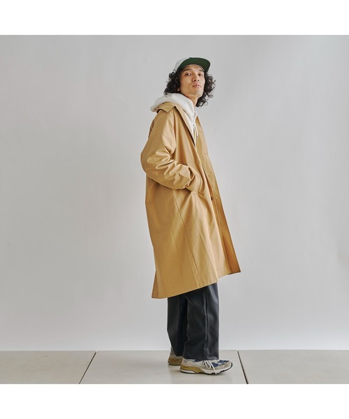 CPCM(シーピーシーエム)の「コットンビッグステンカラーコート(ステンカラーコート・メンズ・ベージュ/ブラック・LARGE/MEDIUM)」の15枚目の写真