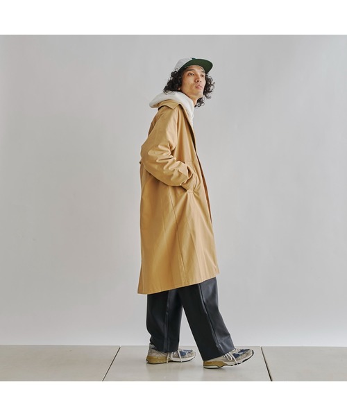 CPCM(シーピーシーエム)の「コットンビッグステンカラーコート(ステンカラーコート・メンズ・ベージュ/ブラック・LARGE/MEDIUM)」の16枚目の写真