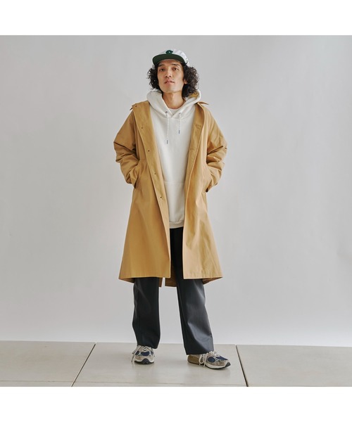 CPCM(シーピーシーエム)の「コットンビッグステンカラーコート(ステンカラーコート・メンズ・ベージュ/ブラック・LARGE/MEDIUM)」の5枚目の写真