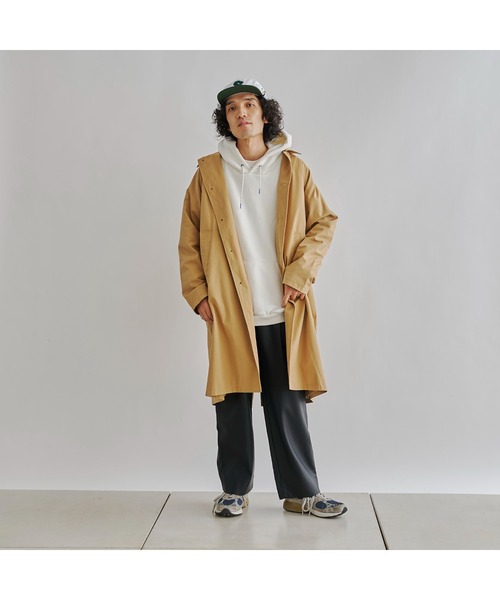 CPCM(シーピーシーエム)の「コットンビッグステンカラーコート(ステンカラーコート・メンズ・ベージュ/ブラック・LARGE/MEDIUM)」の8枚目の写真