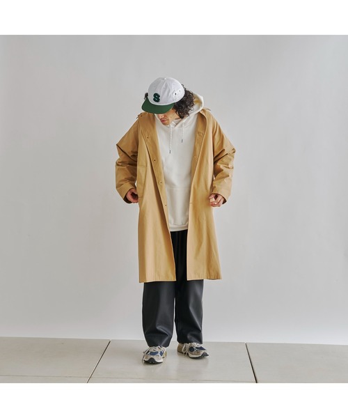 CPCM(シーピーシーエム)の「コットンビッグステンカラーコート(ステンカラーコート・メンズ・ベージュ/ブラック・LARGE/MEDIUM)」の3枚目の写真