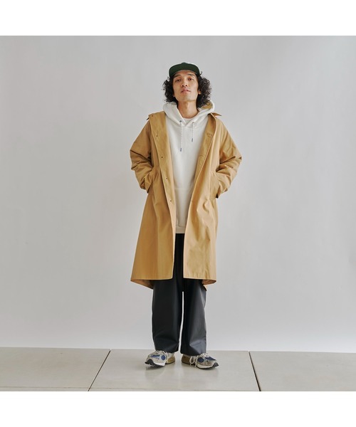 CPCM(シーピーシーエム)の「コットンビッグステンカラーコート(ステンカラーコート・メンズ・ベージュ/ブラック・LARGE/MEDIUM)」の4枚目の写真