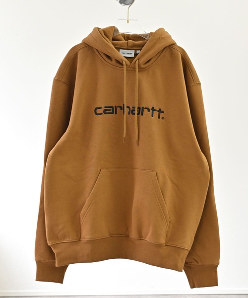 Carhartt WIP(カーハートダブリューアイピー)の「Carhartt WIP(カーハート ワークインプログレス) スクリプトロゴ プルパーカー(パーカー・メンズ・グレー系その他/ブラウン/ブラック×ホワイト・S/M/L)」の20枚目の写真