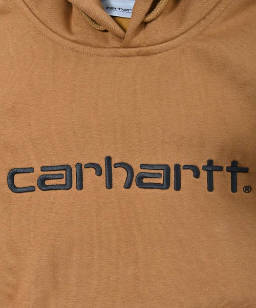 Carhartt WIP(カーハートダブリューアイピー)の「Carhartt WIP(カーハート ワークインプログレス) スクリプトロゴ プルパーカー(パーカー・メンズ・グレー系その他/ブラウン/ブラック×ホワイト・S/M/L)」の18枚目の写真