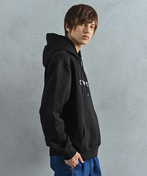 Carhartt WIP(カーハートダブリューアイピー)の「Carhartt WIP(カーハート ワークインプログレス) スクリプトロゴ プルパーカー(パーカー・メンズ・グレー系その他/ブラウン/ブラック×ホワイト・S/M/L)」の22枚目の写真