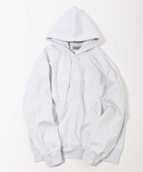Carhartt WIP(カーハートダブリューアイピー)の「Carhartt WIP(カーハート ワークインプログレス) スクリプトロゴ プルパーカー(パーカー・メンズ・グレー系その他/ブラウン/ブラック×ホワイト・S/M/L)」の13枚目の写真