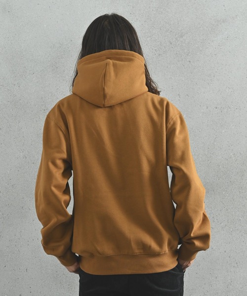 Carhartt WIP(カーハートダブリューアイピー)の「Carhartt WIP(カーハート ワークインプログレス) スクリプトロゴ プルパーカー(パーカー・メンズ・グレー系その他/ブラウン/ブラック×ホワイト・S/M/L)」の10枚目の写真