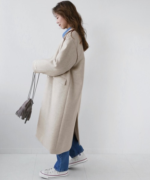 JOURNAL STANDARD LANA WOOL 140 ノーカラーコート JOURNAL STANDARD relume（ジャーナルスタンダード レリューム）の