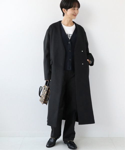 セール】《別注》LANAWOOL140ノーカラーVネックコート◇（その他