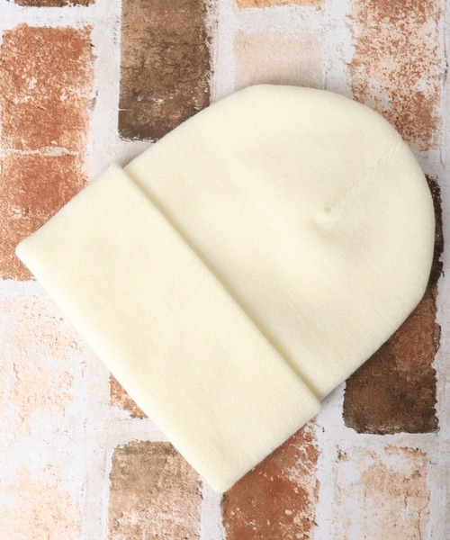 UNIVERSAL OVERALL（ユニバーサルオーバーオール）の「UNIVERSAL OVERALL ハイゲージ ロング ニット帽 ニット キャップ 帽子 男女兼用（ニットキャップ/ビーニー・メンズ・ブラック/アイボリー/ダークグリーン/オレンジ/ブラウン・FREE）」の7枚目の写真