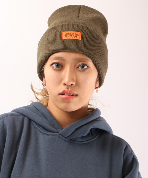 UNIVERSAL OVERALL（ユニバーサルオーバーオール）の「UNIVERSAL OVERALL ハイゲージ ロング ニット帽 ニット キャップ 帽子 男女兼用（ニットキャップ/ビーニー・メンズ・ブラック/アイボリー/ダークグリーン/オレンジ/ブラウン・FREE）」の22枚目の写真