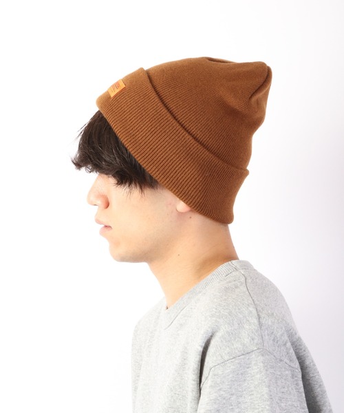 UNIVERSAL OVERALL（ユニバーサルオーバーオール）の「UNIVERSAL OVERALL ハイゲージ ロング ニット帽 ニット キャップ 帽子 男女兼用（ニットキャップ/ビーニー・メンズ・ブラック/アイボリー/ダークグリーン/オレンジ/ブラウン・FREE）」の18枚目の写真