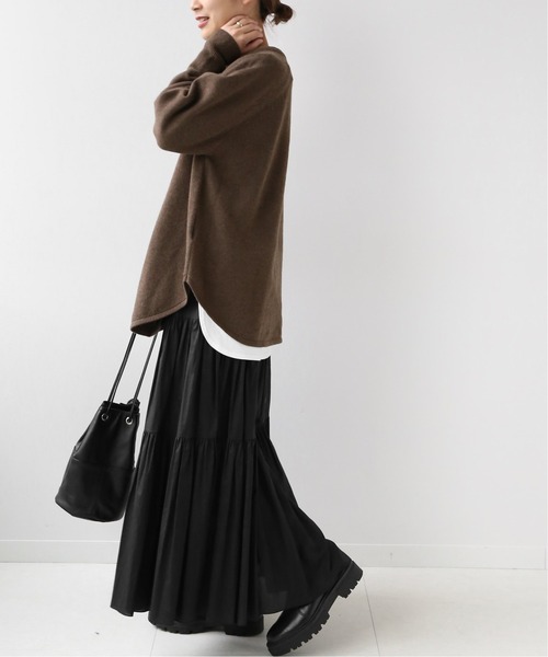 JOURNAL STANDARD relume(ジャーナルスタンダード レリューム)の「ウールミックス2wayビッグプルオーバー◆(ニット/セーター・レディース・ブラウン/グレー/レッド・FREE)」の13枚目の写真