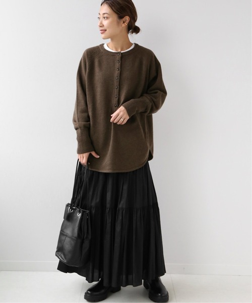 JOURNAL STANDARD relume(ジャーナルスタンダード レリューム)の「ウールミックス2wayビッグプルオーバー◆(ニット/セーター・レディース・ブラウン/グレー/レッド・FREE)」の12枚目の写真