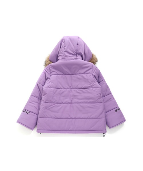 【新品】JENNI LOVE 紫 中綿ダウン ファー付き140cm JENNI love（ジェニィラブ）の「ファーフード付き中綿コート（ダウン