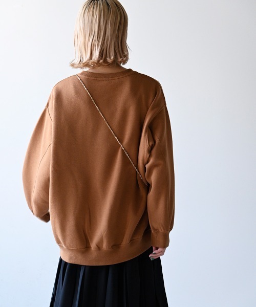 LUPILIEN（ルピリアン）の「クルーネックプルオーバー（Tシャツ/カットソー・レディース・ブラック/オフホワイト/ブルー/モカ/キャメル/ライトベージュ・FREE）」の12枚目の写真