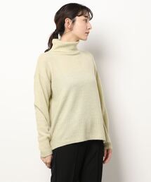 Samansa Mos2 blue | ヤクタッチタートルニット(ニット/セーター)