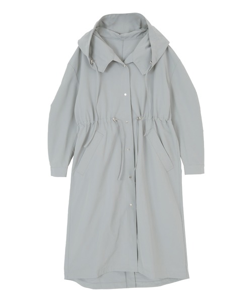 titivate（ティティベイト）の「ﾄﾞﾛｰｽﾄﾘﾝｸﾞﾃﾞｻﾞｲﾝﾎﾞﾘｭｰﾑﾗｲﾄｺｰﾄ（マウンテンパーカー・レディース・ラベンダー/アイボリー/ネイビー/ブルーグレー・M/S）」の6枚目の写真